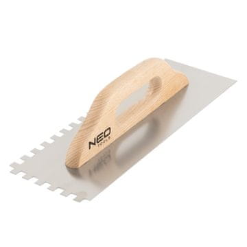 slomart NEO TOOLS Zobčasta gladilka 480x128 mm, zoba 10 mm, lesen ročaj