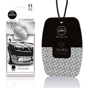 slomart Osvežilec zraka AROMA CAR Prestige Card, krom