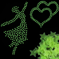 slomart ATL AG683A Fluorescentne zvezdice za sobo, 100 kos