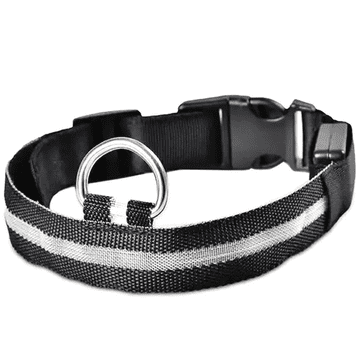 slomart ATL Sveteča LED ovratnica za psa/mačko 32-37cm, črna
