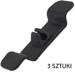 slomart ATL AG874 Samolepilni organizatorji za kable, 3 kosi, črni