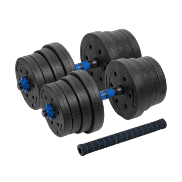slomart Rebel Active nastavljivi bitumenski hantli z ročko 2x15kg (skupaj 30kg)