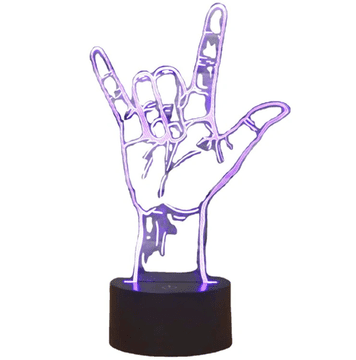 slomart ATL 3D LED nočna lučka 'V znak'