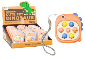 slomart LEAN TOYS Igra 'Udarimo krtico' z dinozavrom in črkami