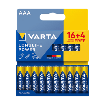 Bateria Varta LR03 Longlife Power baterije, 16+4 kom