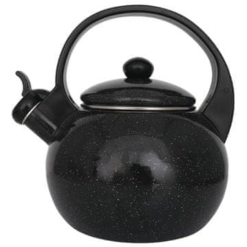 slomart KingHoff KH-2039 Emajliran lonec za vodo, črn, 2.2L