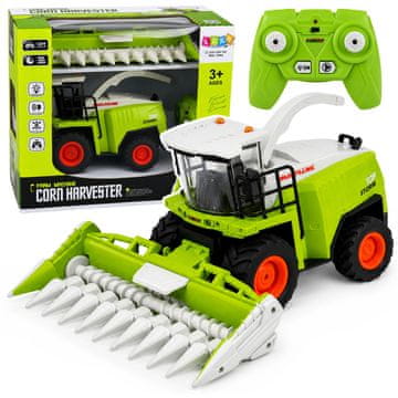 slomart RC kombajn z adapterjem za koruzo, luči, zvoki, 1:24