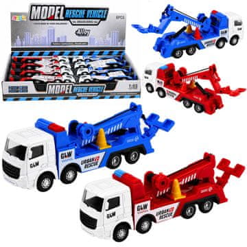 slomart Tovornjak z dvigalom LEAN TOYS 1:55, kovinska kabina