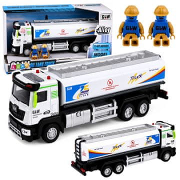 slomart Tovornjak cisterna LEAN TOYS Kovinski, modro-bela 1:40