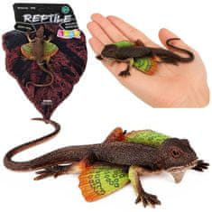 AGAMA Gumijasta agama z ogljasto kožo, upogljiva, realistična, 13 cm