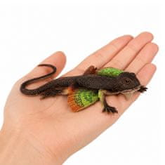 AGAMA Gumijasta agama z ogljasto kožo, upogljiva, realistična, 13 cm