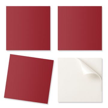 COLORAY Dekorativne vinilne stenske ploščice s potiskom, bordo barva, 9x30x30 cm