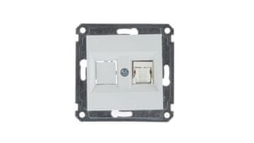 shumee Lumina enojna računalniška vtičnica RJ45 kat. 5e UTP bela WL2110