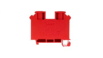 Simet 2-žilni navojni konektor za tirnico 35 mm2 rdeč ZUG1-35 12701311