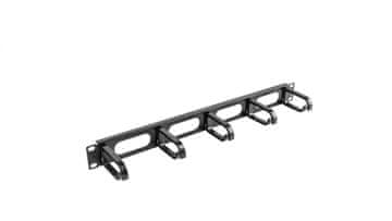 Lanberg 19 1U organizator kablov s 5 držali - tip B črne barve AK-1205-B