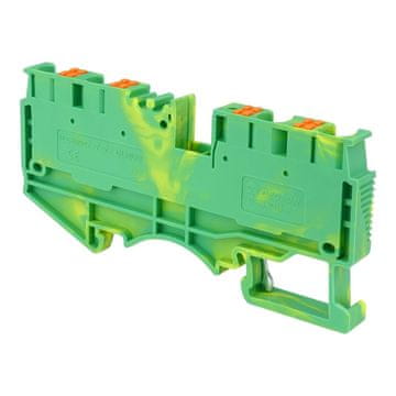 shumee Priključek zbiralke 4mm2 1P 4-žilni vzmetni rumeno-zelen PE 5804