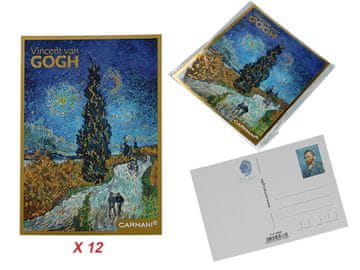 Carmani Komplet 12 razglednic - V. van Gogh, Cesta s cipresami (Carmani)