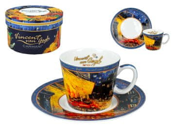 Carmani, 90 ml skodelica za espresso - VAN Gogh/Kavarniška terasa ponoči