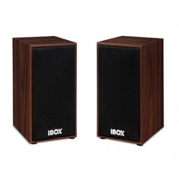 slomart iBox IGLSP1 2.0 zvočniki za računalnik, 10W RMS, rjavi