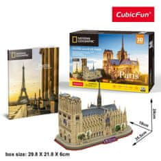 Puzzle Cubic Fun Notre Dame National Geographic 3D sestavljanka 120+ kosov