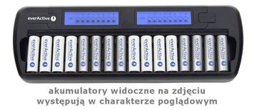 slomart everActive NC-1600 procesorska polnilna postaja za 16 AA/AAA baterij