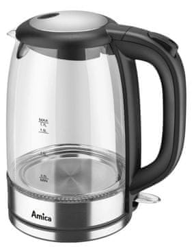 slomart Amica KD2050G Steklen kuhalnik, 1.7l, 2200W, modra LED osvetlitev