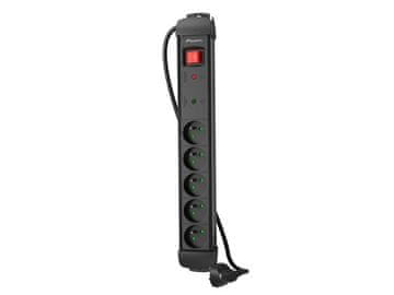 slomart Lanberg napajalna letev SP1-05E-0300-BK 5x230V, 3m