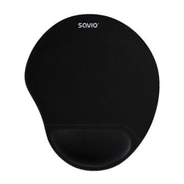slomart Savio MP-02 podloga za miško z gel oporo, črna