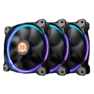slomart Thermaltake Riing 14 LED 256 Color ventilatorji, komplet 3 kosov, 3x140mm