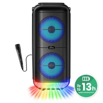 BT Media-Tech MT3183 Bluetooth 5.3 zvočnik 50W RMS, Karaoke, FM, USB, MicroSD, AUX