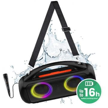 power Media-Tech MT3184 Karaoke/Bluetooth 5.3 zvočnik, 60W RMS, črna