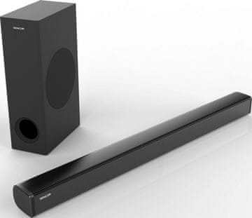 slomart Sencor SSB 5500BW 2.1CH zvočna letev 160W, brezžični subwoofer