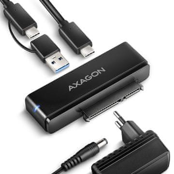 slomart Axagon ADSA-FPX adapter USB-C 10Gbps za 2.5/3.5" SATA SSD/HDD