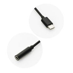 OEM AUX-adapter tipa C (moški) za 3,5-mm priključek (ženski), črn