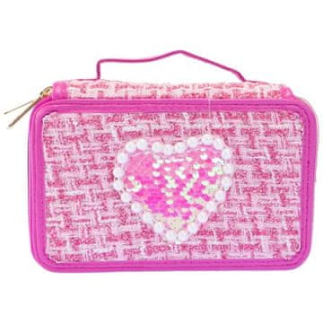 slomart Nice Tweed Pencil Case peresnica, temno roza