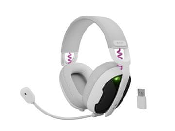 slomart FURY FUKIYA F6 brezžične naglavne slušalke, bele