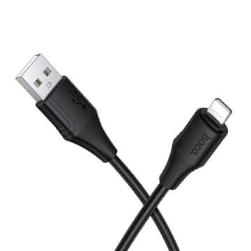Hoco USB-A–Lightning kabel Hoco, 2,4 A, silikonski, 1 m, X124, črn