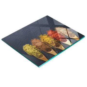 shumee Dekorativna steklena deska za rezanje z grafiko začimb 60x52 cm