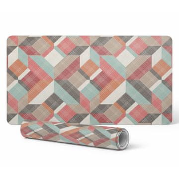 shumee Trpežna igralna podloga z geometrijskim retro vzorcem 90x45 cm