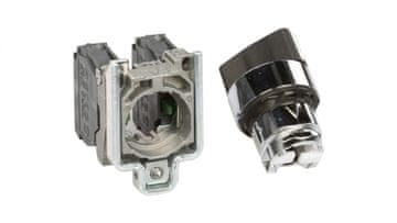 Schneider 3-pozicijsko stikalo, 22 mm gumb, črno, 2Z, nepovratno, XB4BD33