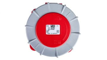 PCE Vtičnica 63A 5P 400V /100x100/ rdeča IP67 močnostni zasuk 335-6