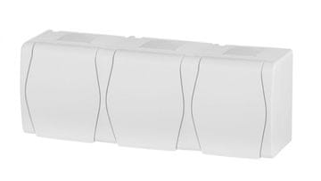 Elektro-Plast Hermes2 Hermetična trojna vtičnica z/brez 16A IP44 bela 1023-00