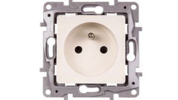 LEGRAND NILOE Enojna vtičnica z/brez 16A IP20 z roletami, kremna 664636