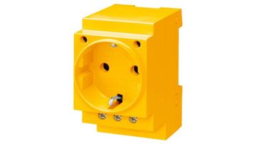 Siemens Modularna vtičnica 2P+Z 16A 230V Schuko za letev rumena 5TE6810