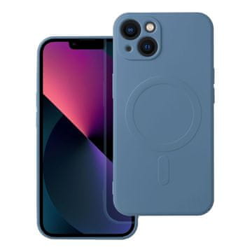 OEM SILICONE MAG COVER ovitek, združljiv z MagSafe, za iPhone 13, modre barve