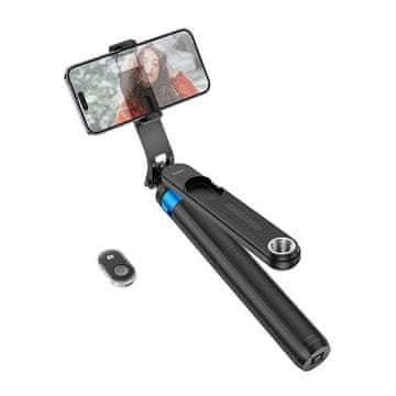 Hoco Hoco selfie palica s stojalom in brezžičnim daljinskim upravljalnikom K22, črna
