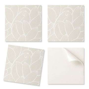 COLORAY Dekorativne vinilne stenske ploščice Nežni listi v valovih 9x30x30 cm