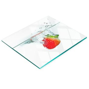 shumee Kaljena večnamenska dekorativna steklena tabla jagoda 60x52 cm
