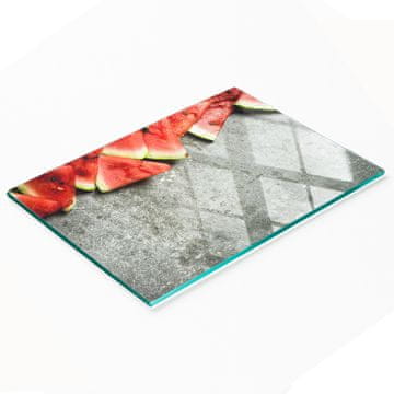 shumee Servirna deska iz kaljenega stekla z grafiko lubenice 80x52 cm