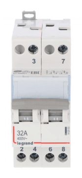 LEGRAND Modularno stikalo I-0-II (omrežni generator) 32A 2P 32A 412903